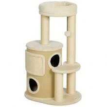 Two-Tier Cat Tree With Sisal Scratching Post, Platform, And Play Ball, For Cats Up To 5 Kg. - 1 - View 1