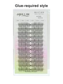 72 Styles Natural Segmented False Eyelashes, Suitable For Beginners, Reusable, Single Cluster Lash Set, DIY Makeup Requires Glue - Black - View 9