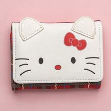 Cute PU Leather Cartoon Character Short Wallet, Japanese Style Cute Cartoon Print Multi-Color Foldable Small Purse, Suitable For Girls' Daily Use - Multicolor - View 17