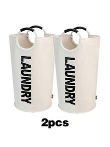 1/2/3pcs Extra Large Laundry Basket(75*36cm) With Soft Padded Handles - Fabric Laundry Hamper, Foldable Round Basket, Suitable For Various Room Types, Casual Style Clothes Storage Box, Laundry Accessories, Laundry Basket, Space Saving - Multicolor - View 17