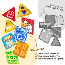 Magnetic Building Blocks, Sensory Magnetic Tiles, Creative Sensory Game, Intelligence Development Toy, Perfect Puzzle Gift For Children 3+ Years Old, Random Accessory Colors, STEM Learning - Multicolor - View 7