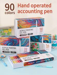 Clickable Planner Pen Gift Set, 15 Theme Options With 6-Color Series And 36/54/72/90/144 Color Sets, Suitable For Note-Taking, School And Office Stationery - Press-to-write Planner Pen Set - View 3