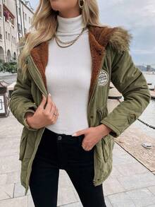 Women Winter Coats - Green - View 3