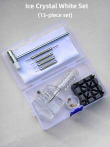 13-Piece Advanced Watch Band Removal Tool Kit, Watch Band Tool Kit, Watch Band Link Pin Removal Repair Tool Kit, Suitable For Watch Band Adjustment, Watch Band Sizing And Watch Repair, Available In Clear, Black, Blue, An Ideal High-End Gift Choice. - Pro Version Advanced Bracelet Adjustment Set - View 2