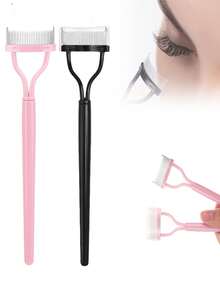 4/2/1pc Metal Tooth Eyelash Comb Separator With Lid, Used For Combing And Separating Eyelashes, Women's Makeup Tool, Suitable For Travel, Vanity, Bedroom Use, Cosmetics, Christmas Gift, Women's Gift - Multicolor - View 13