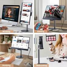 Portable Adjustable Monitor Stand, Foldable Desktop Stand With Clamp Base And Adjustable Height/Angle, Suitable For Phones, Tablets, Laptops, Can Be Clamped To Desk, Bedside, Travel Use, Suitable For Smartphones, E-Readers - New Arrival - View 4