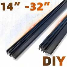 2pcs 6mm Universal Car Windshield Wiper Blade Rubber Strips, 28 Inch Natural Rubber Frameless Replacement Refill, High Carbon Content Cuttable Quiet Durable, Suitable For Most Car Models All-Weather Wiper Accessories - A - View 7