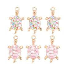 Mixed 10Pcs Pattern Turtle Pendants Alloy Charms DIY Jewelry Accessories For Handmade Bracelet Necklace Decoration - Gold - View 6