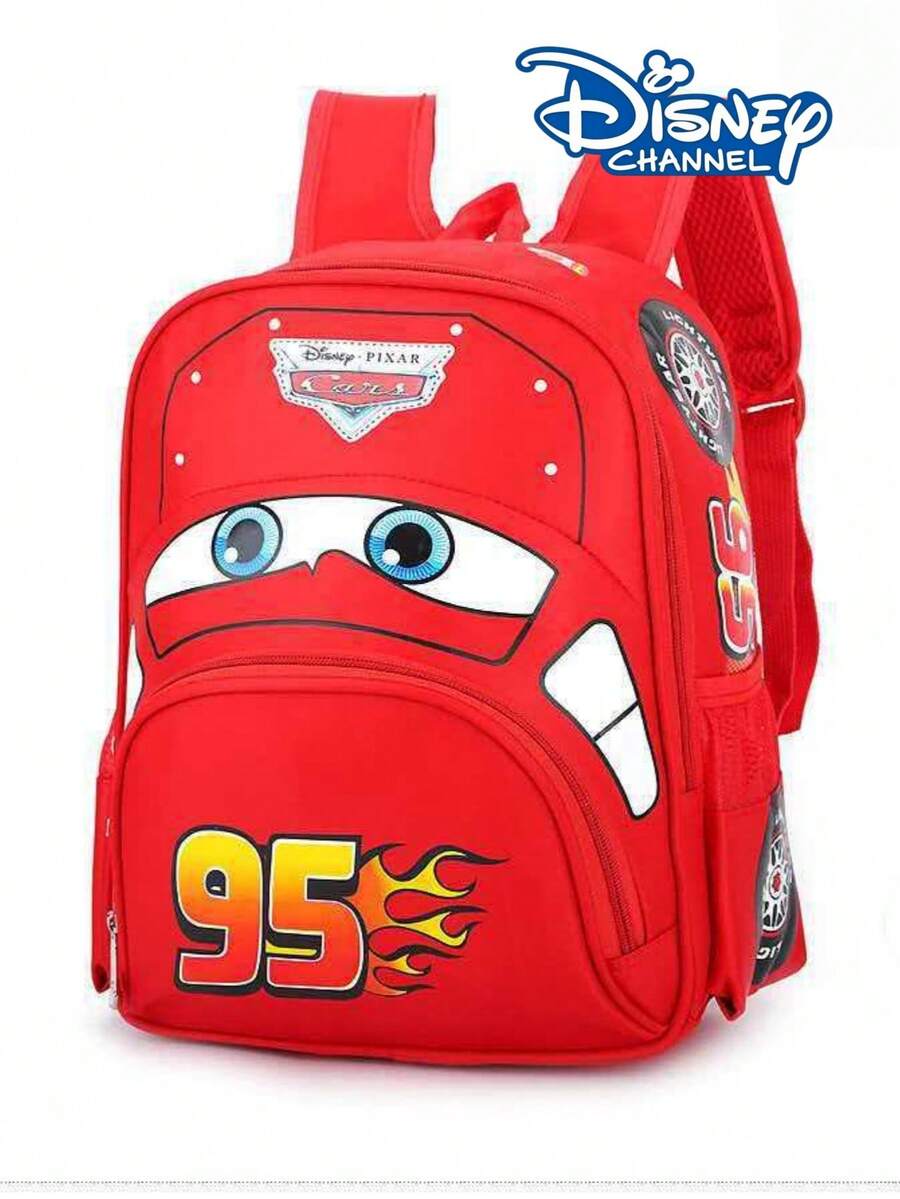 Disney 95 Racing Backpack, Women's Fashion Lightweight Canvas Daily Backpack, Suitable For Teenagers And Adult Women, Casual Cartoon Backpack With Front Pocket And Metal Buckle, Suitable For School, Commuting, Travel, Multiple Designs Available - Multicolor - View 1