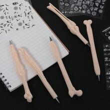 Creative Bone-Shaped Pens With Various Designs, Including Realistic Bone-Shaped Ballpoint Pens And Skull Finger Designs. These Unique Gel Pens Feature Black/Blue Refills, Durable Metal Tips, And Are Compact And Innovative, Making Them Suitable For Doctors And Nurses. Perfect As A Halloween Gift, Holiday Present, Or Gift For Friends. - A - View 1