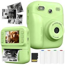 Instant Print Camera 1080P HD Digital Camera Continuous Shooting + Flash Color Printing Paper Graduation Season Gift Holiday Gift Creative Gift For Couples And Friends - Multicolor - View 29