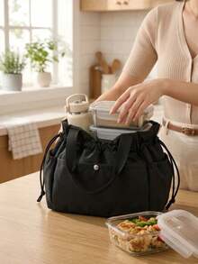 Heat Retention Sealed Spacious Food Liner Stain Resistant Splashproof Reinforced Handle Heavy-Duty Easy-Clean Wear-Resistant Rip-Proof Dust-Proof Versatile Tote Lunch Bag For Hiking Roadtrip Party Gathering Business Trip Apartment Gym Gift - Multicolor - View 5