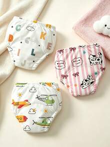 Baby Potty Training Pants, Washable Infant Learning Underwear, Cartoon ...