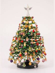 1pc DIY Beaded Christmas Tree Kit, Handmade Mini Desktop Christmas Bead Art, Create Your Own Sparkling Holiday Decor, 3D Crystal Bead Christmas Tree Making Set, Holiday Desktop Decoration - Multiple Styles - View 11