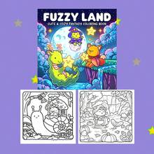 [NEW FUZZY LAND Coloring Book] 1 Original Coloring Book, 22 Pages Single-Sided Printing, Clear Lines And Beautiful Patterns, Perfect For Relaxation, New Year, Christmas, Birthday, School Holiday Gift, Suitable For Adults, Teens And Children - Single Piece - View 5