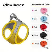 Escape Proof Cat Harness Vest, Soft Mesh Adjustable Walking Harness For Cats, Comfortable Outdoor Travel Vest For Kitten Puppy Random Color Leash - Multicolor - View 26