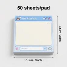 Pastel Pixel Art Sticky Notes Set - Retro Computer Window Memo Pads, 4 Packs, 50 Sheets/Pad, 3x3 Inch - Cute Desk Accessories For Office Decor, Journaling & Unique Gifts For Gamers And Planners. - one-size - View 2