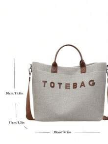 Minimalist Large Capacity Shoulder Bag Tote Rainbow Shoulder Bag - Multicolor - View 3