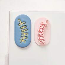 Minimalist Fresh Style Oval Plant Leaf Polymer Clay Cutting Mold, Long Oval Outer Contour Shape Clay Cutter, DIY Handmade Earring Pendant Brooch Making Tool, Compatible With Polymer Clay, 3D Printed Process, Clean Cut Edge, Handmade Jewelry Floral DIY Craft Accessory - Plants - View 7