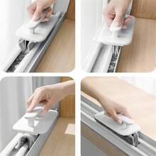 4pcs Detachable Window Track Cleaning Brush Set, Gap Brush, Corner And Window Sill Gap Cleaning Brush, Squeegee (1 Handle, 3 Cloths) - A - View 9