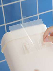 Mini White Plastic Wall-Mounted Trash Can, Small New Year Decorative Style, Suitable For Kitchen, Bathroom And Home - A - View 11