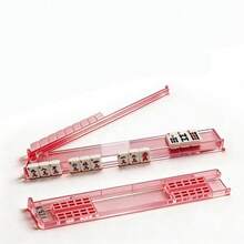 Non-Slip Mahjong Push Ruler Accessory, 4-Color Transparent Tile Ruler With Push Rod, Multi-Color - Blue - View 2