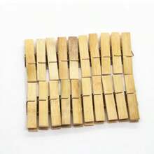 20pcs Natural Bamboo Clothes Pegs, Heavy-Duty Spring Laundry Clothespins For Outdoor Drying, Multi-Purpose Wooden Clips For Photos, Crafts, Home, Garden, Kitchen, Office Use, Strong Grip Line Drying, Wind-Resistant, Rustic Home Essentials - Multicolor - View 10