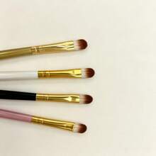 4Pcs Eyeshadow Blending Makeup Brush Set, Soft Synthetic Bristles Multi Color Handle Cosmetic Eye Brushes For Daily Makeup - Multicolor - View 3