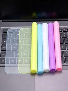 Ultra-Thin Keyboard Protector And Keyboard Cleaning Brush, Effectively Protects Keyboard, Suitable For 15 To 17.0 Inch Laptops. Transparent, Purple, Yellow, Pink And Blue Multiple Colors Available, Washable And Reusable - Multicolor - View 7