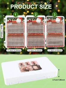 CMAYOME 540/648pcs Natural Brown/Black Eyelash Clusters, European And American Cartoon And Anime Eyelashes. DIY Three Sided Eyelash Cluster, Fluffy And Soft, Single Cluster False Eyelash Set, With Glue And Sealing Tools, Suitable For Christmas. - Multicolor - View 9