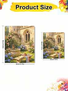 DIY Digital Oil Painting Kit - Garden Theme, Suitable For Beginners Canvas Art Handmade Painting Craft, Living Room Bedroom Home Decor, Holiday Gift, Includes Painting Tools - Sets - View 4