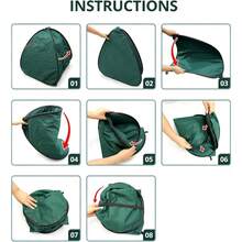 1set Winter Tree, Shrub And Flower Protection Cover - Reusable Frost Protection Bags, Practical Garden Style , Premium Breathable Non‑Woven Fabric, Built‑In Handle + 4Pcs Secure Ground Stakes Detail , Outdoor Potted Plant Frost & Snow Shield Cover - Plant Frost Cover - View 5