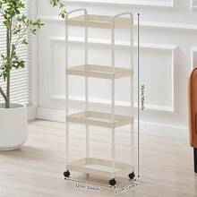3-Tier Rolling Storage Cart With Handle - Multi-Functional Floor Storage Rack, Perfect For Kitchen And Bathroom Organization, Movable Drainage Shelf, Ideal For Holiday Parties, Back To School Essentials And New Year Planning - Multicolor - View 14