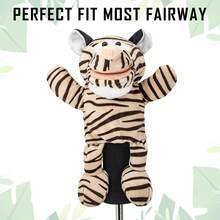 1PC Cute Cartoon Animal Plush Golf Club Head Cover, Multiple Styles Of Tiger Rabbit Panda, Suitable For Fairway Golf Clubs, Soft Fluffy Golf Wood Protective Sleeve For Outdoor Golf Entertainment - Multicolor - View 6