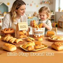 Set Mainan Makanan Bermain Peran Roti & Kue Koleksi 11/12/13 Buah, Mainan Makanan Toko Roti Realistis dengan Desain Tekstur 3D, Set Mainan Dapur Montessori untuk Bermain Peran Memanggang, Mainan Imajinasi Memasak Kreatif untuk Keterampilan Motorik Halus dan Perkembangan Kognitif - MultiWarna - View 2