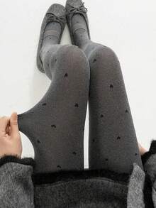 3 Pairs Women's Mixed Grey High Waist Non-See Through Stirrup Leggings, High Elasticity Basic Tights, Suitable For Daily Wear - Multicolor - View 2