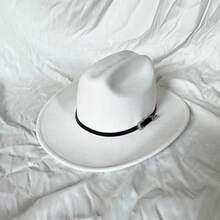 Sombrero de vaquero occidental Vintage para Hombre, vaquera de Jazz para caballero con ala ancha de cuero, Sombrero para Iglesia, Gorras para Hombre YDAY - Negro01 - Ver 3