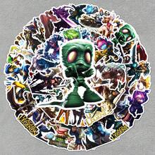 Hasbro 50pcs League Of Legends Cartoon Game Popular Cross-Border Planner Laptop Luggage Waterproof Adhesive Decorative Stickers - Multicolor - View 1