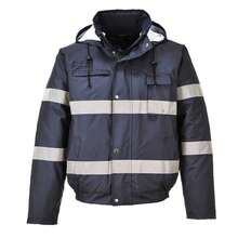 Portwest Iona Lite Reflective Work Bomber Jacket - Navy - View 1