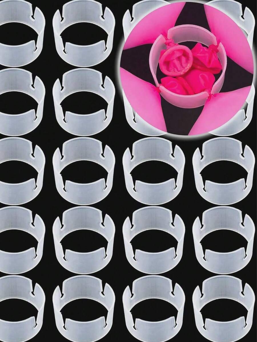 100/50/10pcs Decorative Balloon Ring Clips, Balloon Arch Clips, Convenient Connector, Suitable For Balloon Arch, Semi-Circle Balloon Arch, Wedding Arch, Multiple Event Arch Balloon Sealers, Easy To Operate, Save Time For Making Balloon Arch - Multicolor - View 1