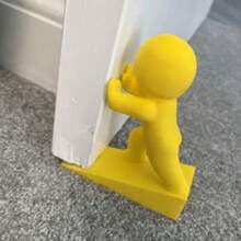 Cartoon Figure Door Stopper, Solid Weight Design Prevents Tipping, Holds Door Open To Prevent Wind-Closing And Wall Bumping. Unique Human-Shaped Sculpture With Outstanding Aesthetics, Suitable For Entryway, Bedroom, Study, Blocks Door Gap And Prevents Sliding, Decorative And Storage 2-In-1, Novel And Practical Small Gift. - A - View 3