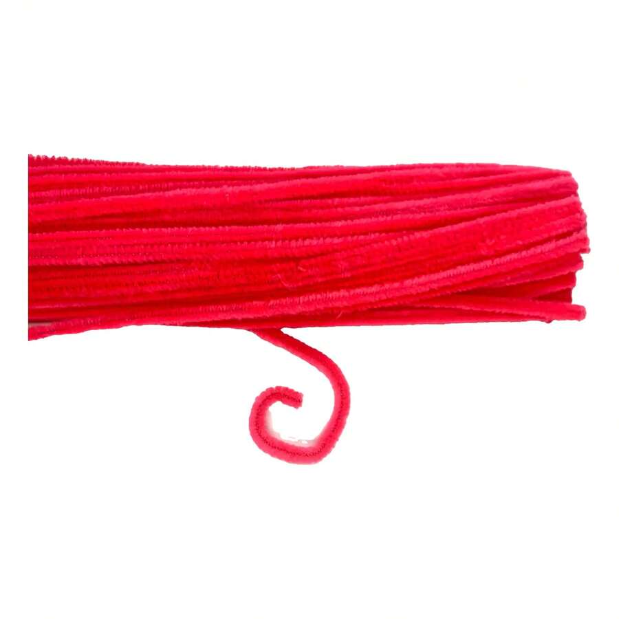 100 Chenille - Limpia Pipas Normal -manualidades = Full - 34 ROSA FLUORESCENTE - Ver 1