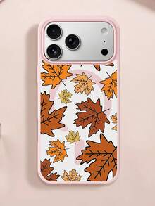 XUSTIO Casing Ponsel Magnetik Daun Maple Musim Gugur Perlindungan Penuh Tahan Guncangan Anti-Jatuh Tersedia 2 Warna Kompatibel dengan Apple 12 13 14 15 16 17 18 Pro ProMax Plus Hadiah Liburan untuk Perjalanan Harian Penutup Pelindung Sangat Menarik - Berwarna merah muda - View 7