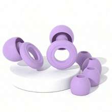 6pcs Reusable Silicone Earplugs, 1 Pair Earplugs With 2 Pairs Replacement Ear Tips, Soft And Comfortable, Suitable For Sleep, Swimming, Concerts, Studying And More, Multiple Colors Available, Invisible Design, Suitable For Light Sleepers - One Size - View 5