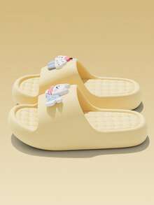 Summer New Cartoon West Highland Cake Puppy Applique Design Fun Outdoor Slippers Indoor Fashion Print Design Women's Home Slippers - Yellow - View 3