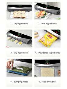 Wireless Vacuum Sealer With LED Display And Multiple Modes, Powerful Suction For Dry/Wet Foods, Supports Multi-Package Sealing, Rechargeable Long-Lasting Battery, 31cm Compact Kitchen Tool For Meat, Vegetables And Snacks Preservation - C715 - View 9