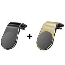 1pc Magnetic L-Shaped Car Air Vent Phone Holder, Horizontal & Vertical Universal, Suitable As Birthday Gift, Home Or Friend's Car Accessory, Car Phone Mount - Upgraded Air Vent - View 25