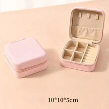 1pc Portable Zipper Travel Jewelry Storage Box, Women's Gift Box, Multi-Functional Jewelry Display Rack, Suitable For Rings, Pendants, Earrings, Necklaces, Etc., Girls And Women's Gift Box, Halloween Gift Box, Christmas - Multicolor - View 11