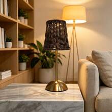 Exclusive New Table Lamp, Handmade, Brand New Woven Table Lamp, Touch Switch, 3-Color Adjustable | Supports USB Charging - Multi-color - View 9