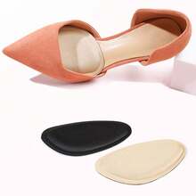1 Pair Pointed Toe Soft Sole Pressure Relief Insoles, Shock Absorbing Pads, Anti-Slip Design, Suitable For High Heels Memory Foam Insoles, Soft Breathable Front Foot Pads, Pointed Toe Foot Protection Pads, Washable Shoe Accessories - Beige - View 4